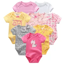 8 PCS/LOT Short Sleeve Baby Rompers 100%Cotton overalls Newborn clothes Roupas de bebe boys girls jumpsuit&clothing