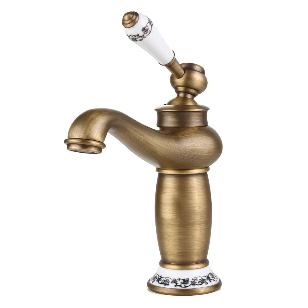 

2017 NEW All copper ceramics Single Handle Single hole kitchen Washing basin chrome Faucet(Bronze)