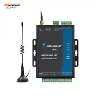 USR-IO424T-GR 4-way network IO controller 4 DI 2 AI 4 DO 4 relay output remote control by GSM GPRS support Modbus TCP RTU