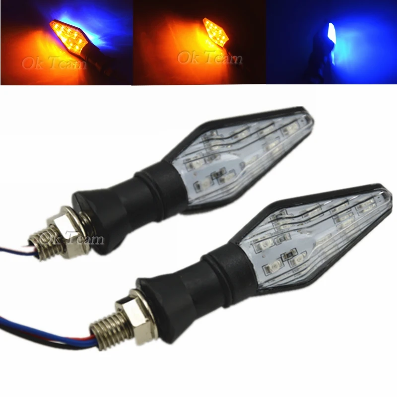 

2pcs 12V Universal Motorcycle 9 LED SMD Turn Signal Indicators Blinker Amber Light Flash Bike Unbreak Lamp Free Shipping