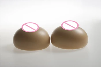 

800g/pair C cup Silicone Breast Forms Brown Crossdress Transsexual Realistic Silicone Boobs Global Drop Shipping