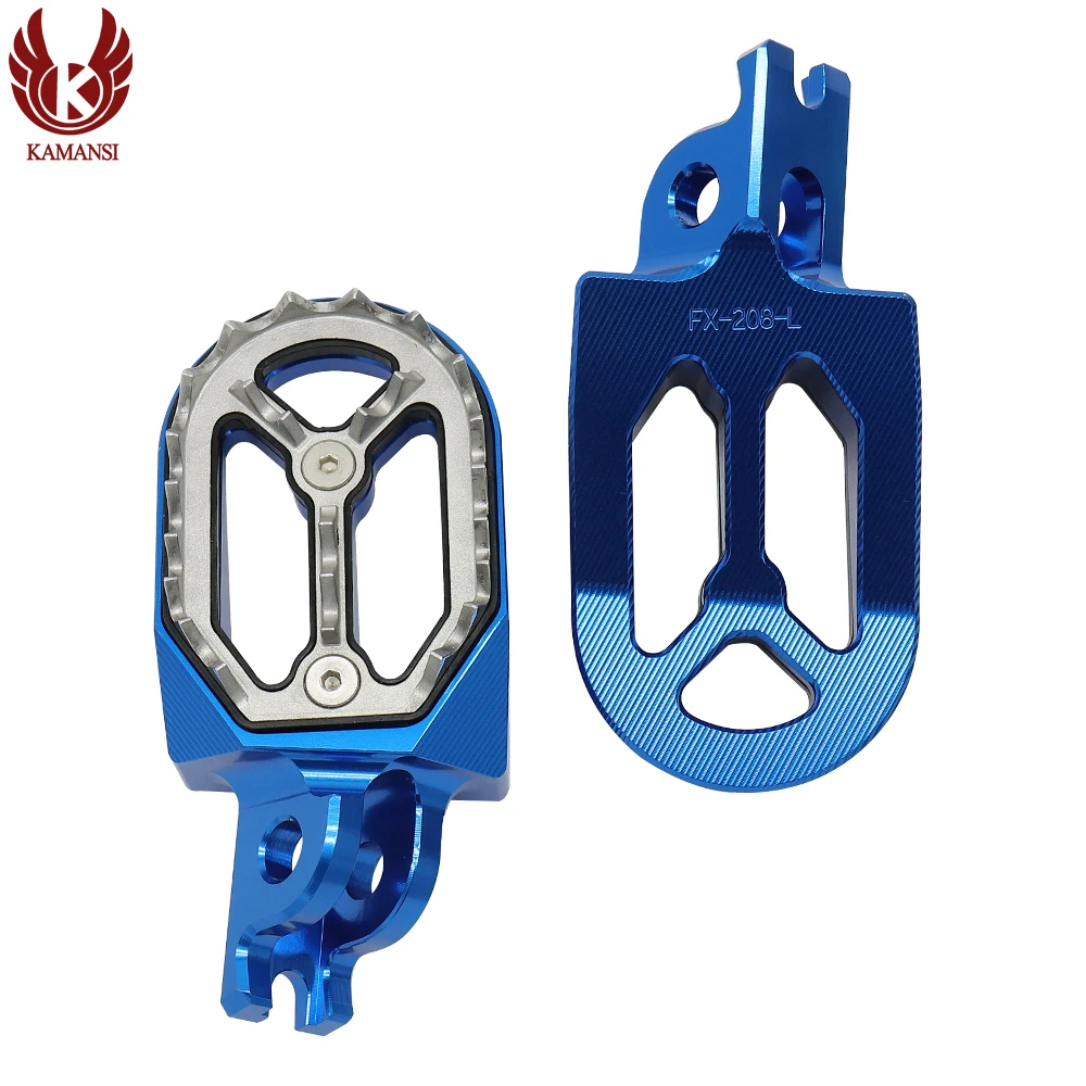 

KAMANSI CNC Aluminum Dirt Bike Pit Motocross Foot Peg Pedal Footpeg For KAWASAKI KX250 05-08 KX250f 05-15 KX450f 07-15 RM250