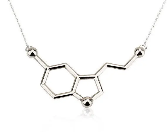 QIMING модное ожерелье s для женщин химическое ожерелье с формулой серотонина элемент химическая молекула ожерелье подарок лучший друг подарок