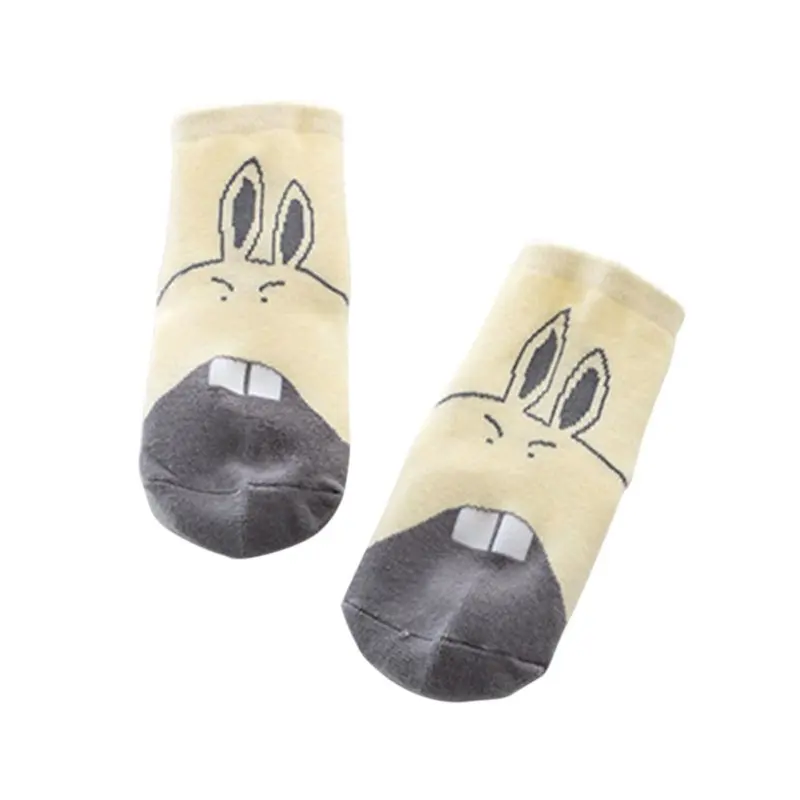 Унисекс, хлопковые носки для малышей, Нескользящие Детские носки с принтом для мальчиков и девочек, От 0 до 4 лет - Цвет: Y
