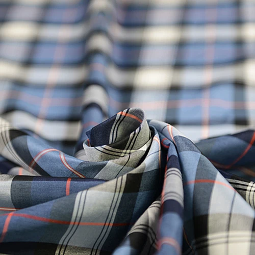 geometric design gingham print silk and cotton blended fabric plaid,SCT306 geometric design gingham print silk and cotton blended fabric plaid,SCT306