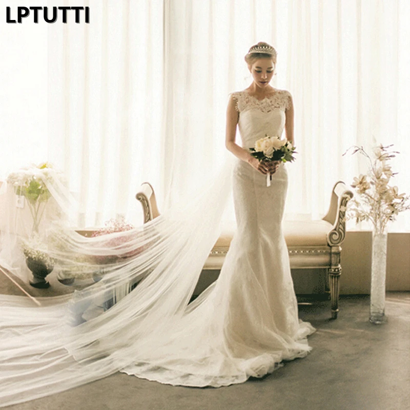 

LPTUTTI New Embroidery Lace Sexy Vintage Princess Bridal Marriage Gown Boho Bride Simple Party Long Luxury Wedding Dresses
