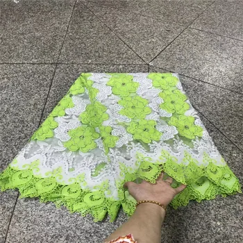 

2018 New Design French Lace Fabric With Stones African Lace Fabrics 5Yards Wholesale Flower Nigerian Lace Fabric For Wedding
