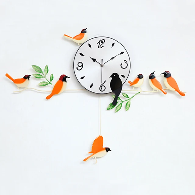 bird wall clock 2016 wall clock home decoration decor single clocks