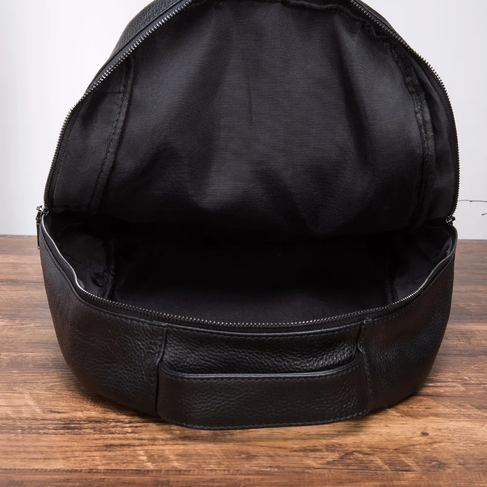 Men Original Leather Design Casual Travel Bag Male Fashion Backpack Daypack College Student School Book 17" Laptop Bag BB335