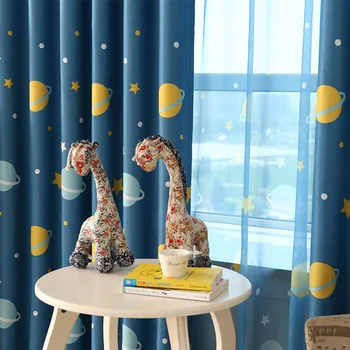 

2017 Latest Style Planet & Star Pattern Curtains Curtains Blackout Curtains Drapes for Children Baby Kids Room Fast Shipping
