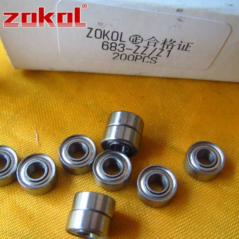 Подшипник ZOKOL 683 ZZ 683zz миниатюрный шариковый подшипник 3*7*3 мм с глубоким желобом Z