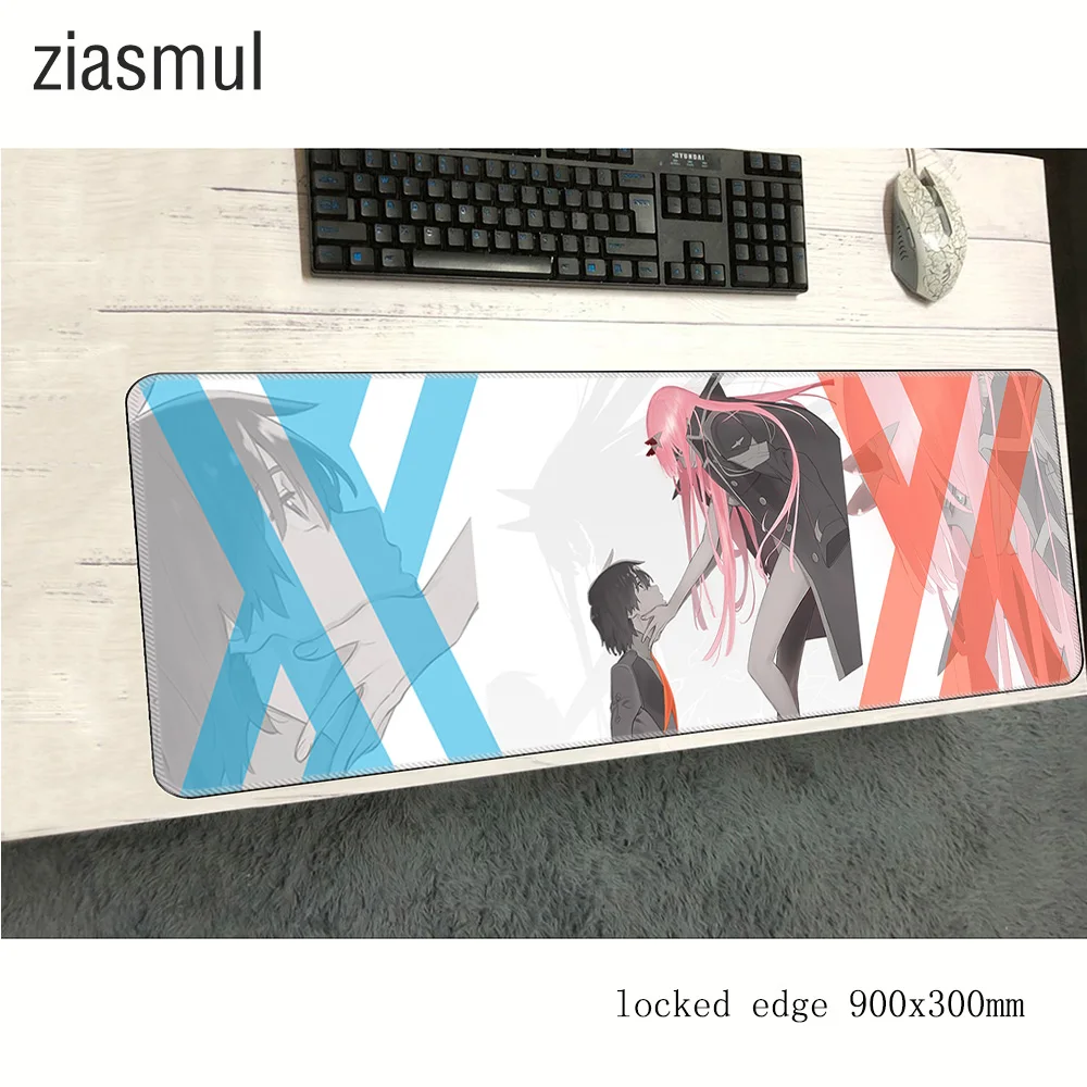 Коврик для мыши darling in the franxx игровой коврик 900x300x3 мм большой Рождественский