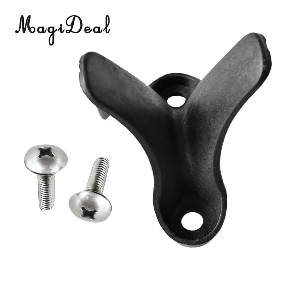 MagiDeal Hot Sale Black Nylon Kayak Rudder Tail/Rear Rest Rack Holder Stand Accessory+2Pcs Screws Rowing Boat Water Sport Tools