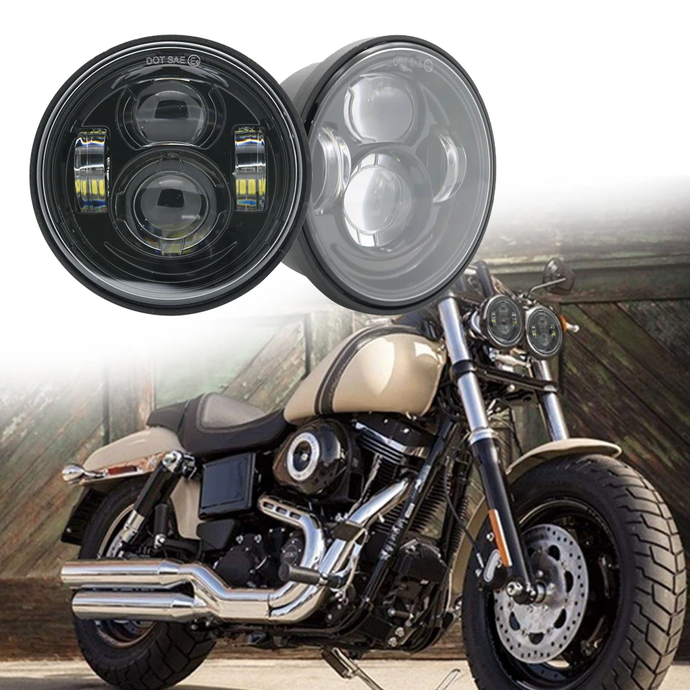 Для Harley Davidson Fat Bob FXDF 08-16 мотоциклетные светодиодный налобный фонарь FatBob двойной налобный фонарь