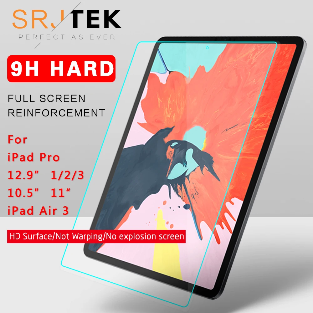 

For iPad Pro 12.9 Tempered Glass 1st 2nd 3rd For iPad Pro 10.5 11 Protector Film For iPad 12.9 2018 Glass For iPad Air 3 2019