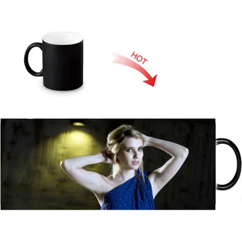 

Emma Roberts Ceramic Mug Heat Sensitive Color Changing Mugs Amazing Drinking Coffee Cup Great Gifts