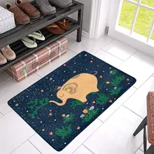 Симпатичные Слон и цветы Крытый вход ковер коврики скребок для обуви коврик 30X18 cm