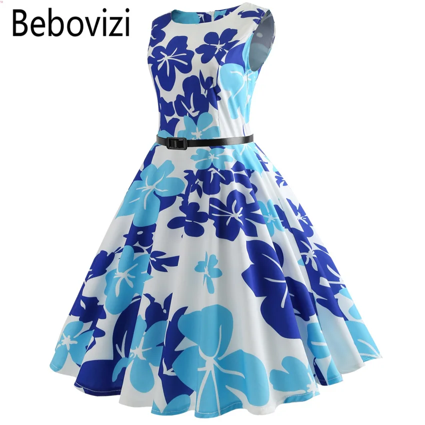 Bebovisi новое летнее элегантное платье с принтом бабочки Одри Хепберн одежда для женщин вечерние платья миди - Цвет: 2045