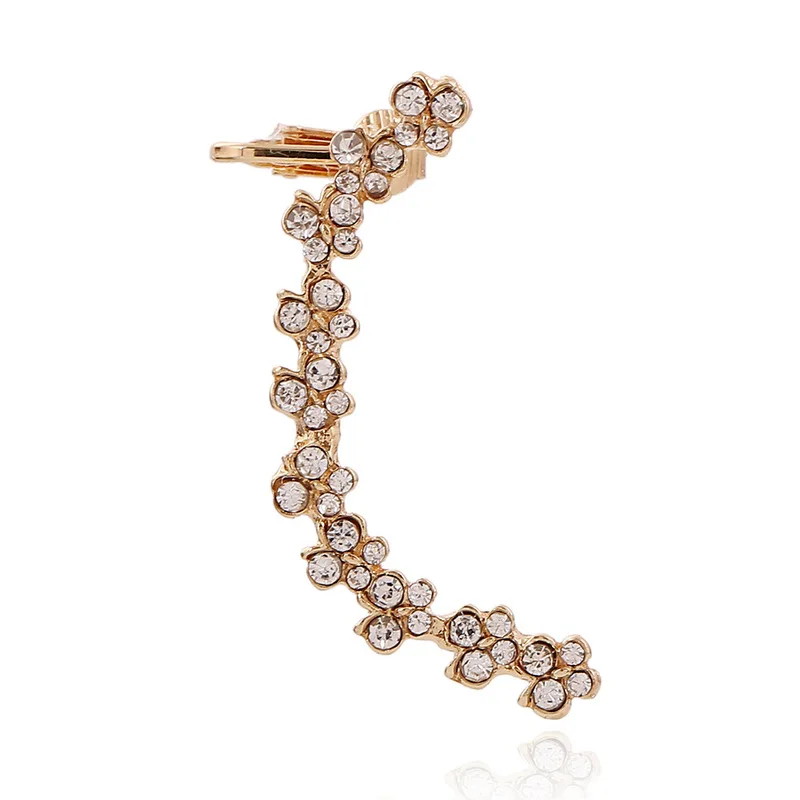 

2019 Brinco The European And American Fashion Fan Set Auger Butterfly Single Ear Clip Earrings With Ebay Sell Like Hot Cakes