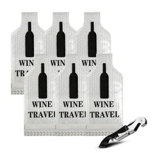 Защита для бутылок вина-портативный безопасный транспорт герметичные дорожные сумки для вина с открывалкой для вина