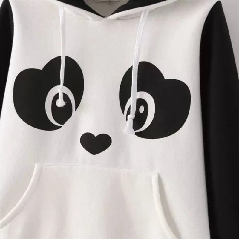  Cute Panda Hoodies Autumn Sweatshirt Women Pullover Female Lovely Panda Print Sweatshirts For Ladie