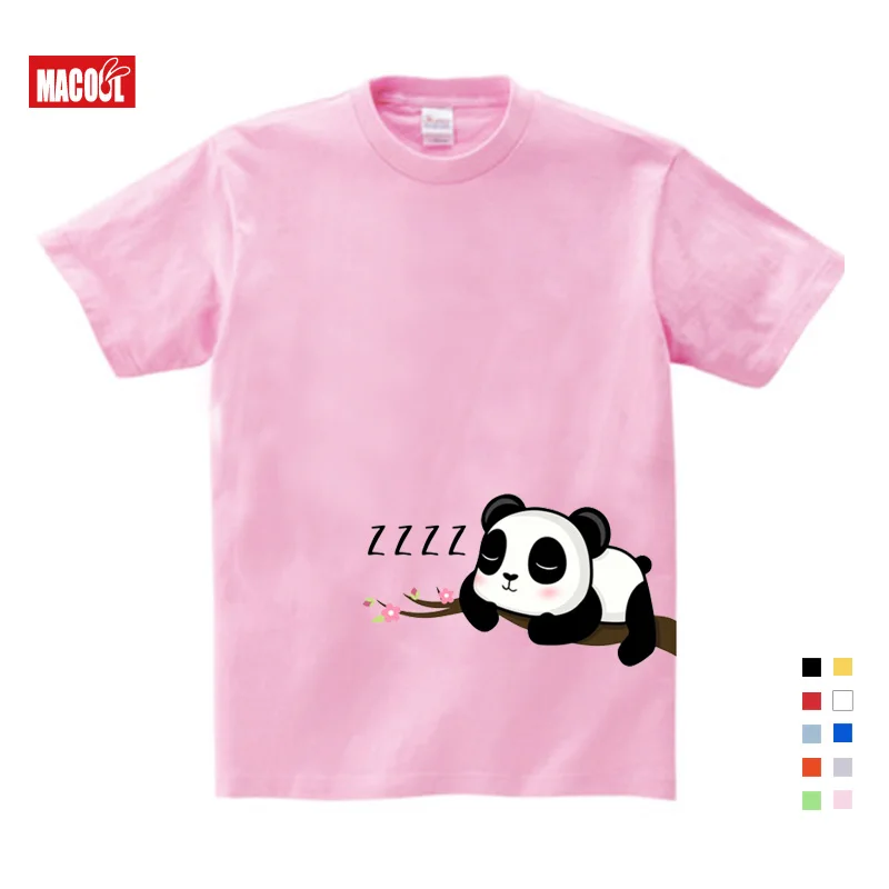 

2019 Popular Children Festival Gift Cartoon Printing Giant Panda Cute Funny T Shirt Send Children Birthday Gift Cartoon Unisex