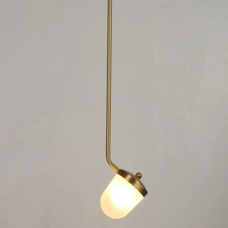 

Nordic postmodern single head small chandelier warm bedroom bedside lamp study room restaurant acrylic round lamps