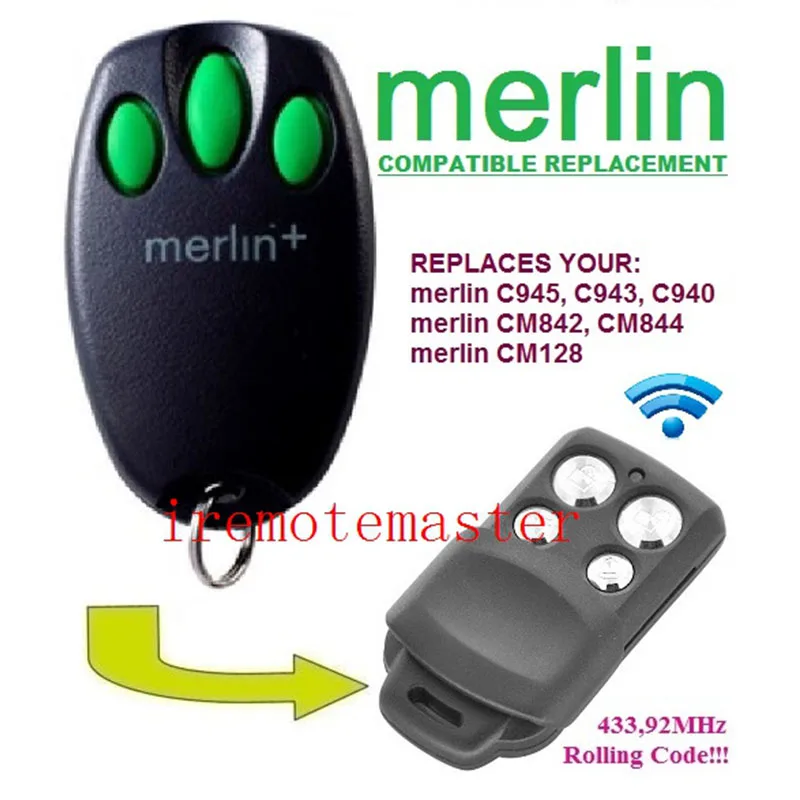 

2pieces Merlin C945 plus Garage Door replacement remote Control fine