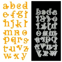 26 шт. Алфавит число и буква высечки, высечка металла штампы в Набор для тиснения, скрапбукинга для большой резки