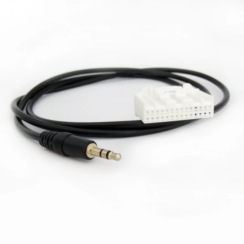 28Pin CD Changer Jack Plug to 3.5MM Audio Jack AUX Cable Adapter for Toyota Camry Corolla Reiz RAV4 Highlander