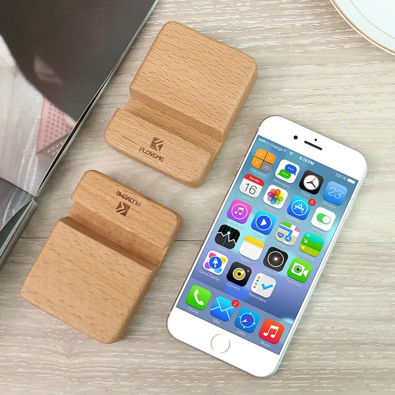 FLOVEME портативный деревянный держатель для телефона iPhone X 8 7 plus Универсальный