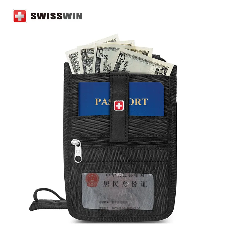 Swisswin Паспорт Бумажник противоугонные Безопасности Дорожный Для Мужчин и Женщин
