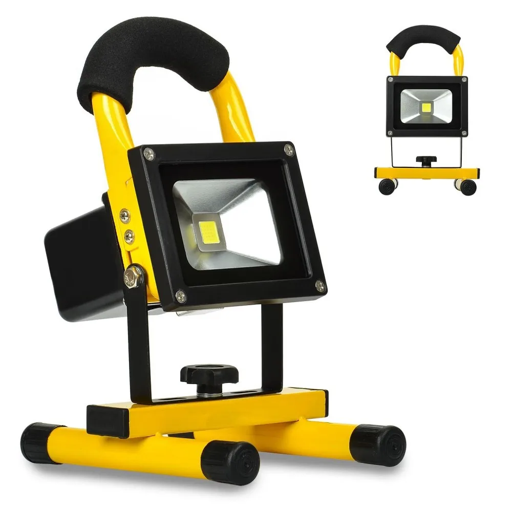 20W Floodlight Rechargeable LED Flood Light Lamp portable Outdoor Spotlight Camping Work Light with DC Car Charger