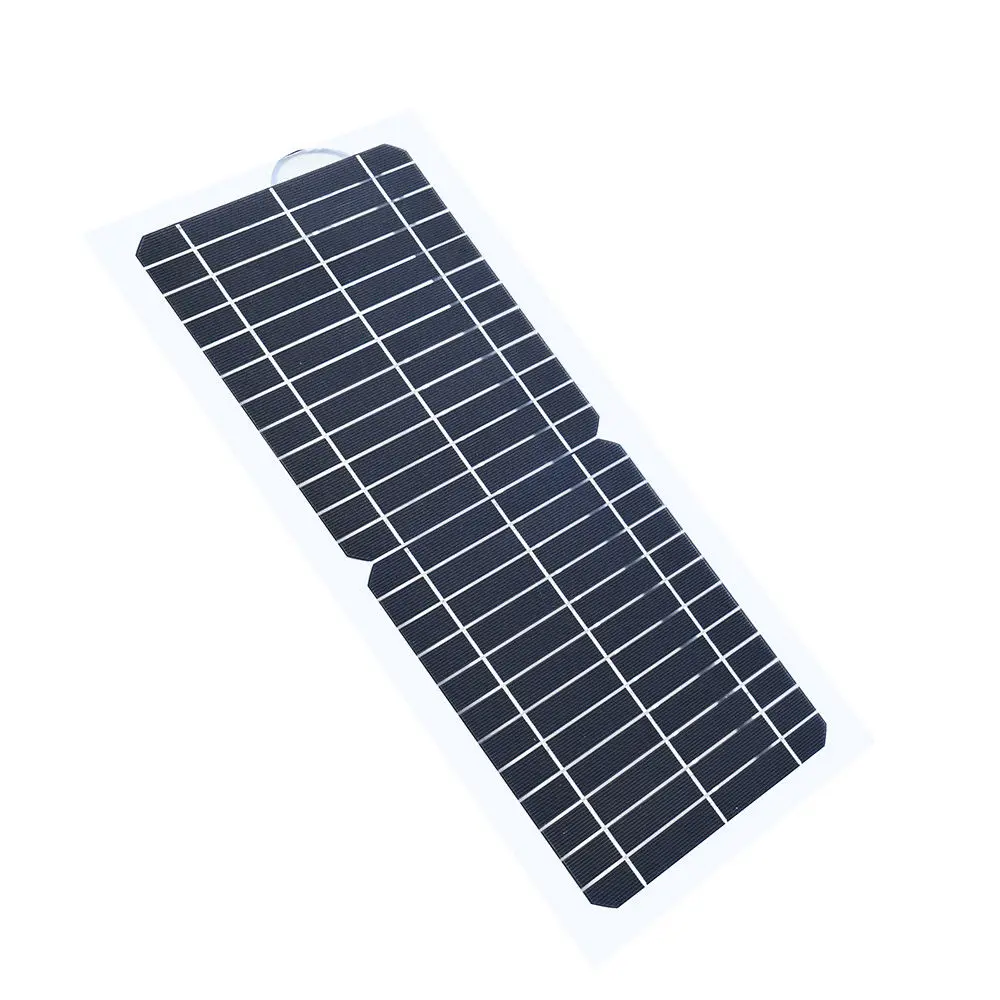 

12V 10W Semi Flexible Solar Panel Mono Module DIY Kit LED Light Camping Charger Battery Phone Adapter Kit