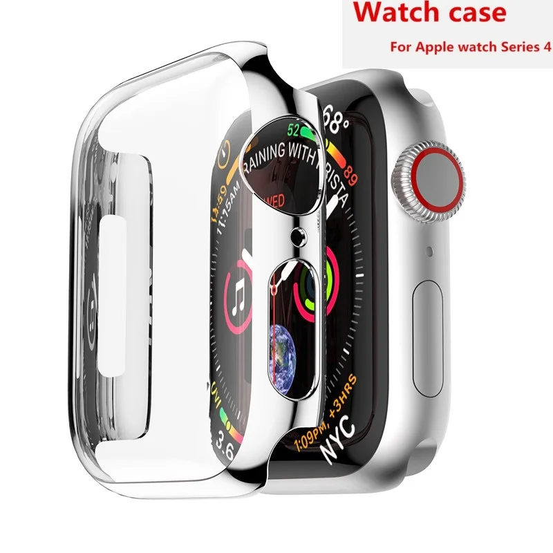 ASHEI защитный чехол для Apple Watch Series 4 40 мм 44 мм PC Plated Frame Utra-thin Sceen Protector для Iwatch 4 Чехол-бампер