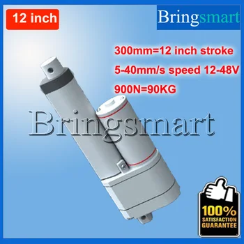 

Bringsmart 900N Double tube 12Inch 300mm Linear Actuator 5-40mm/s Waterproof 12-48V DC Motor With Potentiometer