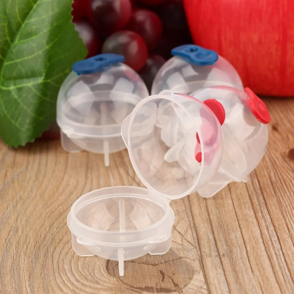 

4 PCS/Set Round Ice Cube Making Mould For Refrigerator Ice Cube Plastic Mold For Bar Accessiories Ball Ice Molds Random Color