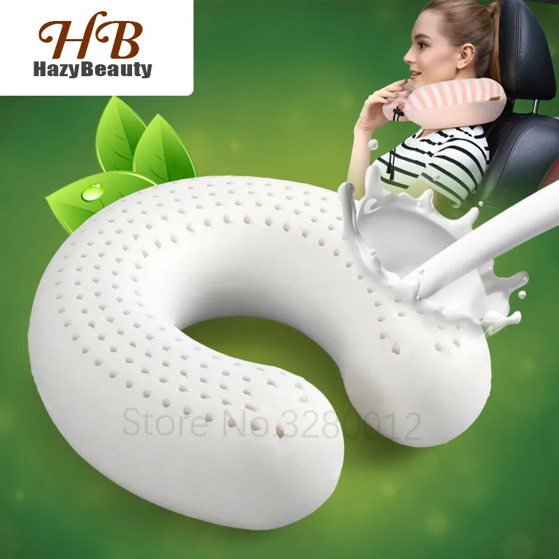 

Travel Neck Pillow Memory Soft U Shape Support Health Natural Latex Pillow Car Flight Office Home Nursing Cushion Neck Headrest