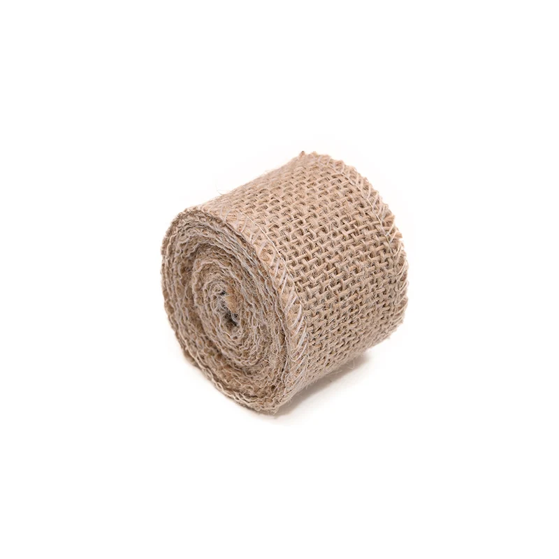 4cm width 3-15 см ширина 2 м Натуральный Джут Мешковина Hessian рулон ленты Винтаж деревенский Свадьба Рождественский подарок упаковка фестиваль вечерние украшения - Цвет: 4cm width
