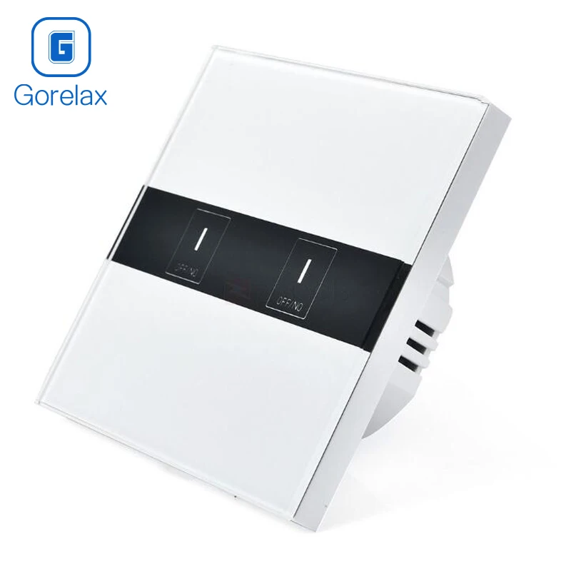 

Sesoo Smart Home Automation Module Wireless Remote Control Wall Light Touch Switch 2 gang Crystal Glass Panel Smart Appliances