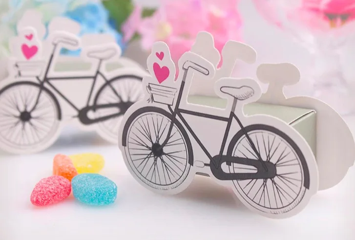 

100 Pieces Bicycles birthday Wedding CANDY Boxes favor Gift box cycling fiesta wedding souvenirs Gifts for guests marriage