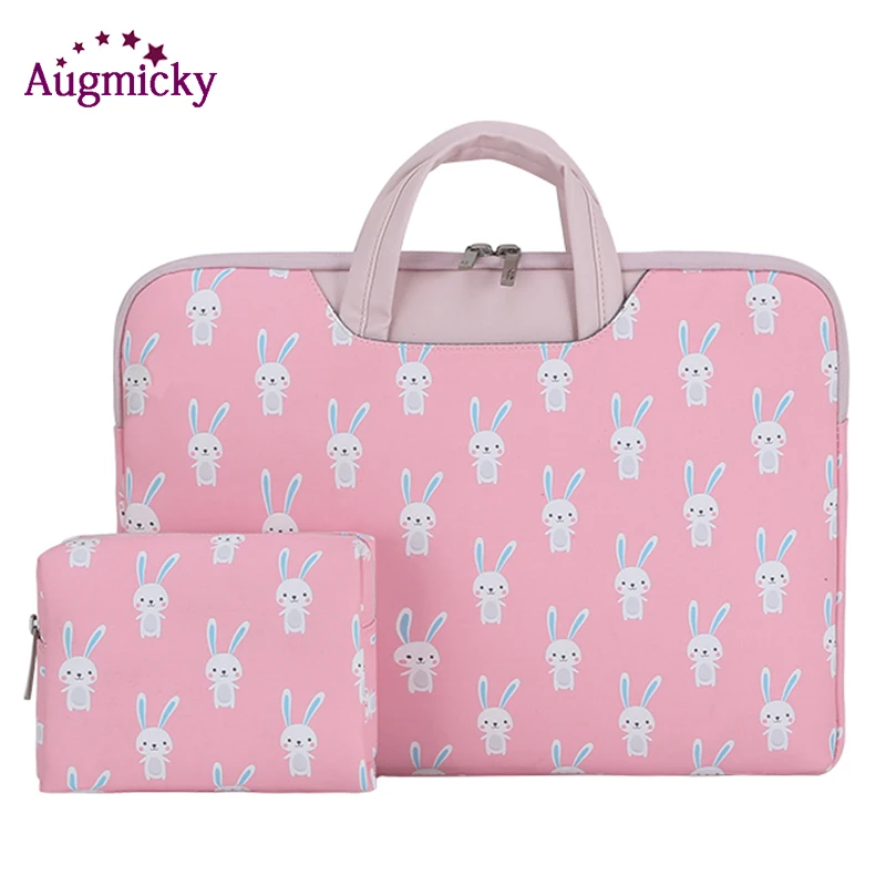 Augmick Laptop Bag Case for Macbook Air Pro 13 14 15 Zipper Bags Carry Pouch Cover for Asus Lenovo handsel Same color power pack