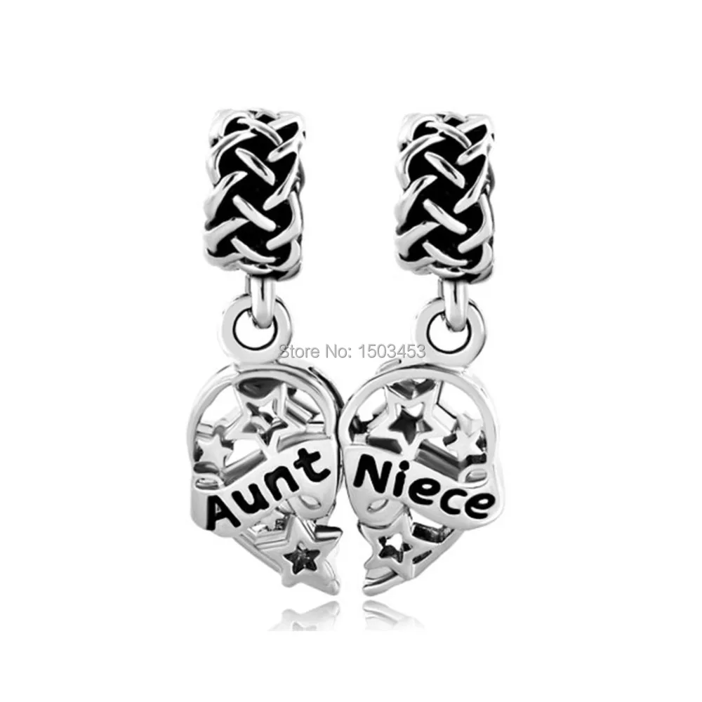 Tía y Sobrina Familiares Estrella Cuelga Charm Fit Pandora Pulsera|dangle charms|charm charmcharms for bracelet - AliExpress
