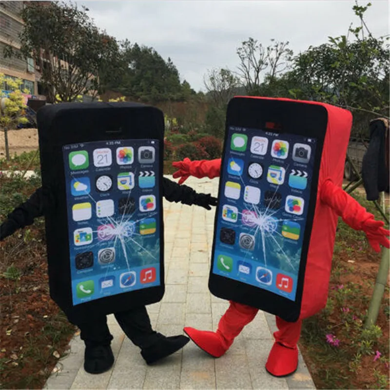 Сотовый телефон/мобильный телефон/iPhone костюм талисмана Взрослый размер реальное изображение стрелять