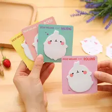 1 шт./лот Molang Rabbit самоклеящийся блокнот для заметок липкий стикер для заметок этикеток Escolar Papelaria школьные офисные принадлежности