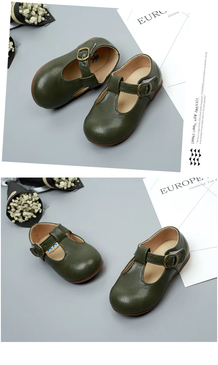 Новинка года; сезон весна-лето; детская обувь; кожаная обувь для отдыха; shoes21-25 с мягкой подошвой для маленьких девочек