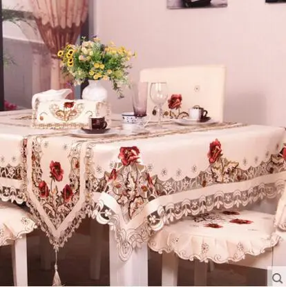 220 Square flower embroidery Tablecloth table cloth dinner mat Europe polyester Mat table cover wholesale