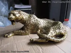 Оптовые Ретро бронзовые заводские магазины Китайский Народная известный Медь Латунь сделал catamount леопард пантера животных Статуя
