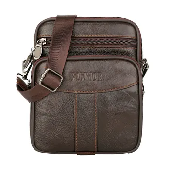

Messenger Bag Men's Shoulder Leather bags Flap Small male man Crossbody bags for men Leather Commerce Crossbody Bags **1