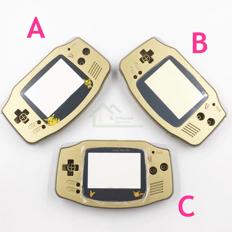 

Gold Color Shell Housing for Gameboy Advance for GBA Shell Cover Case replacement with Plastic Screen Len and Buttons